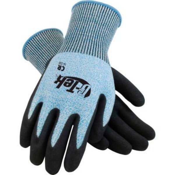 Pip PIP G-Tek® CR Nitrile Grip Gloves W/ Blue/White HPPE Liner, Black Palm, XXL, 1 DZ 16-330/XXL